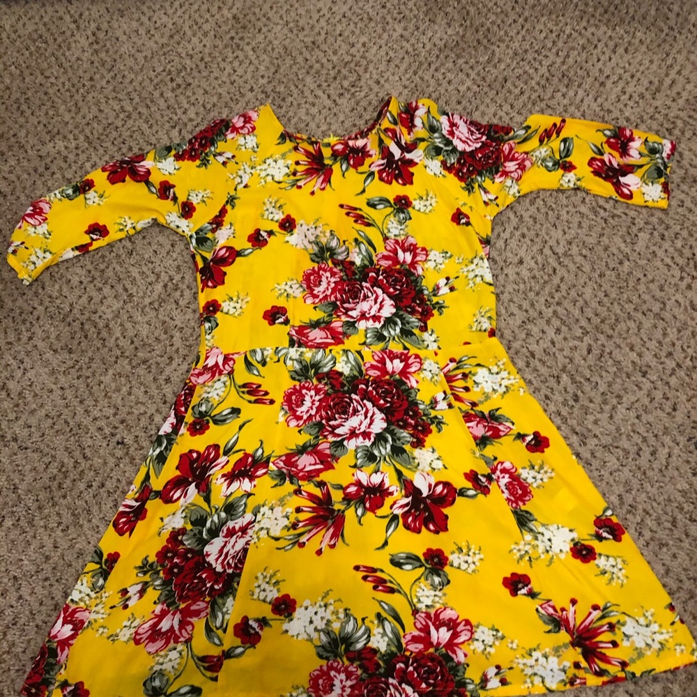 Yellow Floral Dress